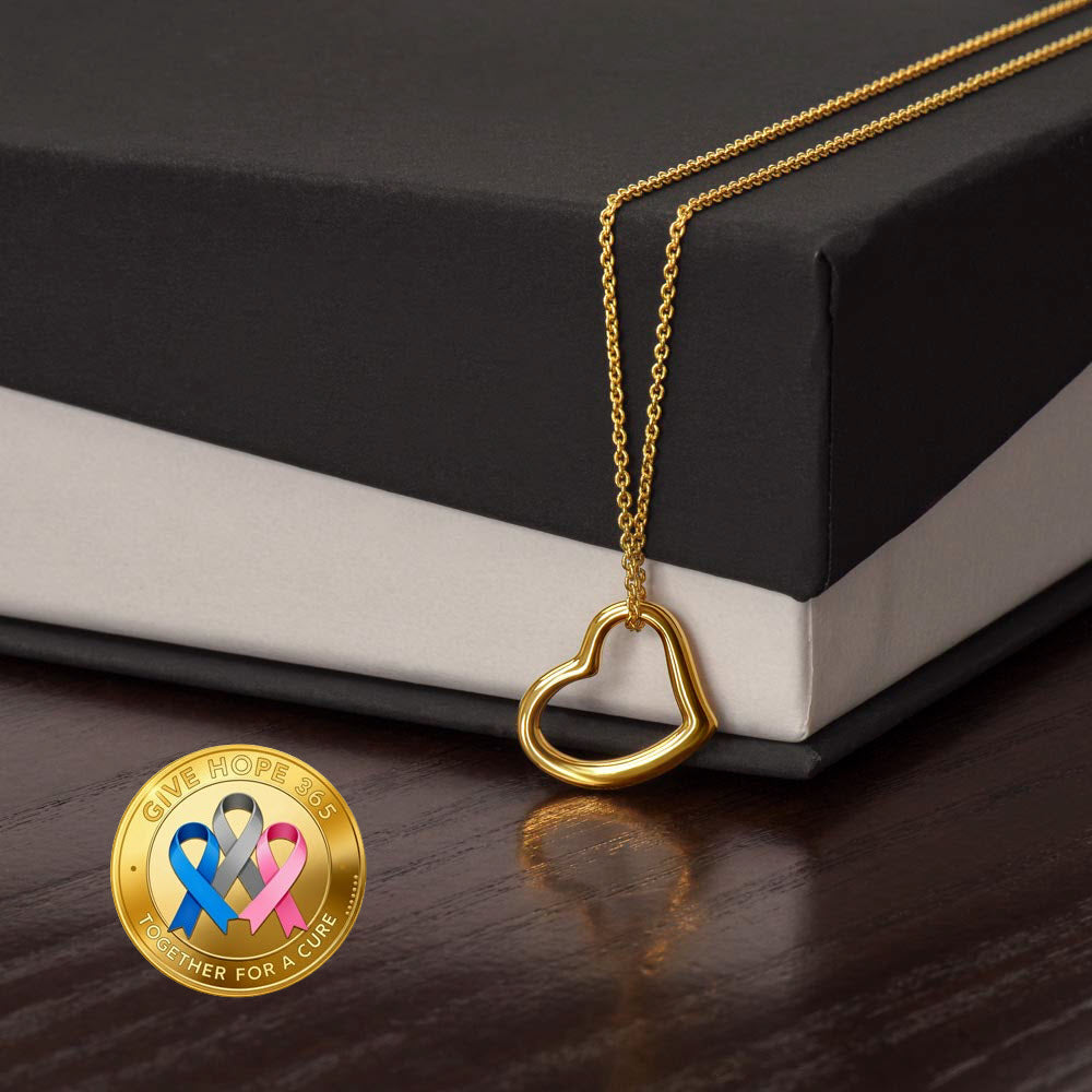 Give Hope Delicate Heart Necklace