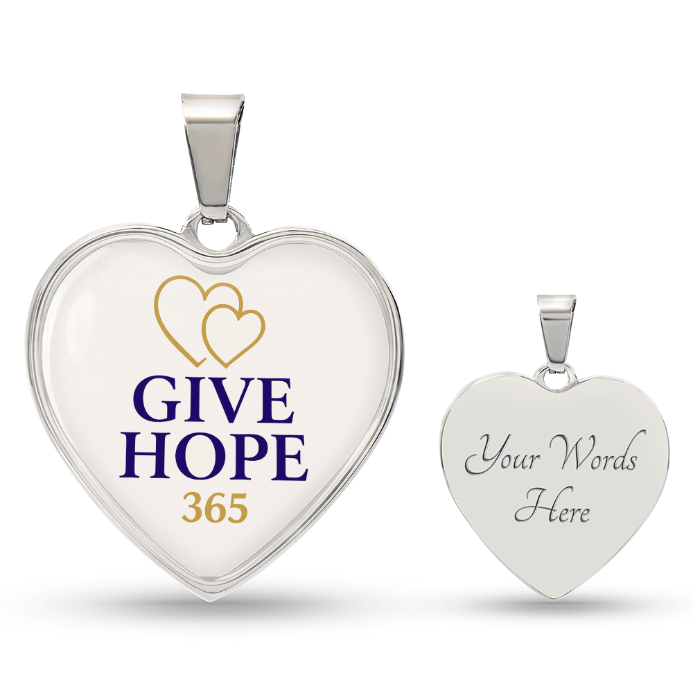 Give Hope Heart Pendant
