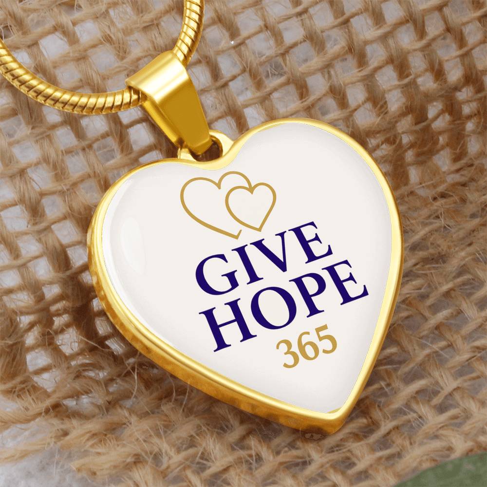 Give Hope Heart Pendant