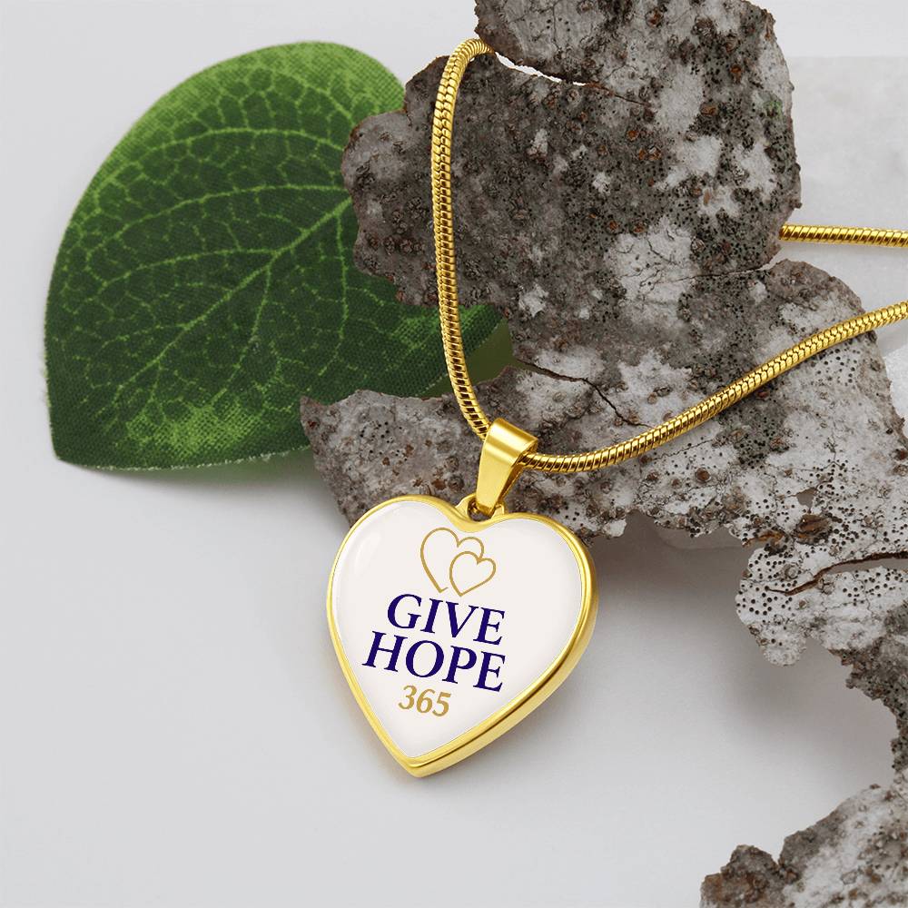 Give Hope Heart Pendant