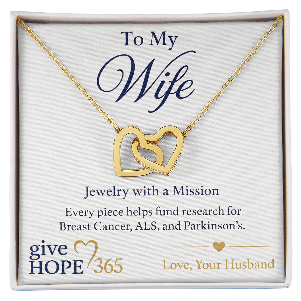 Give Hope Interlocking Hearts Necklace - My Wife