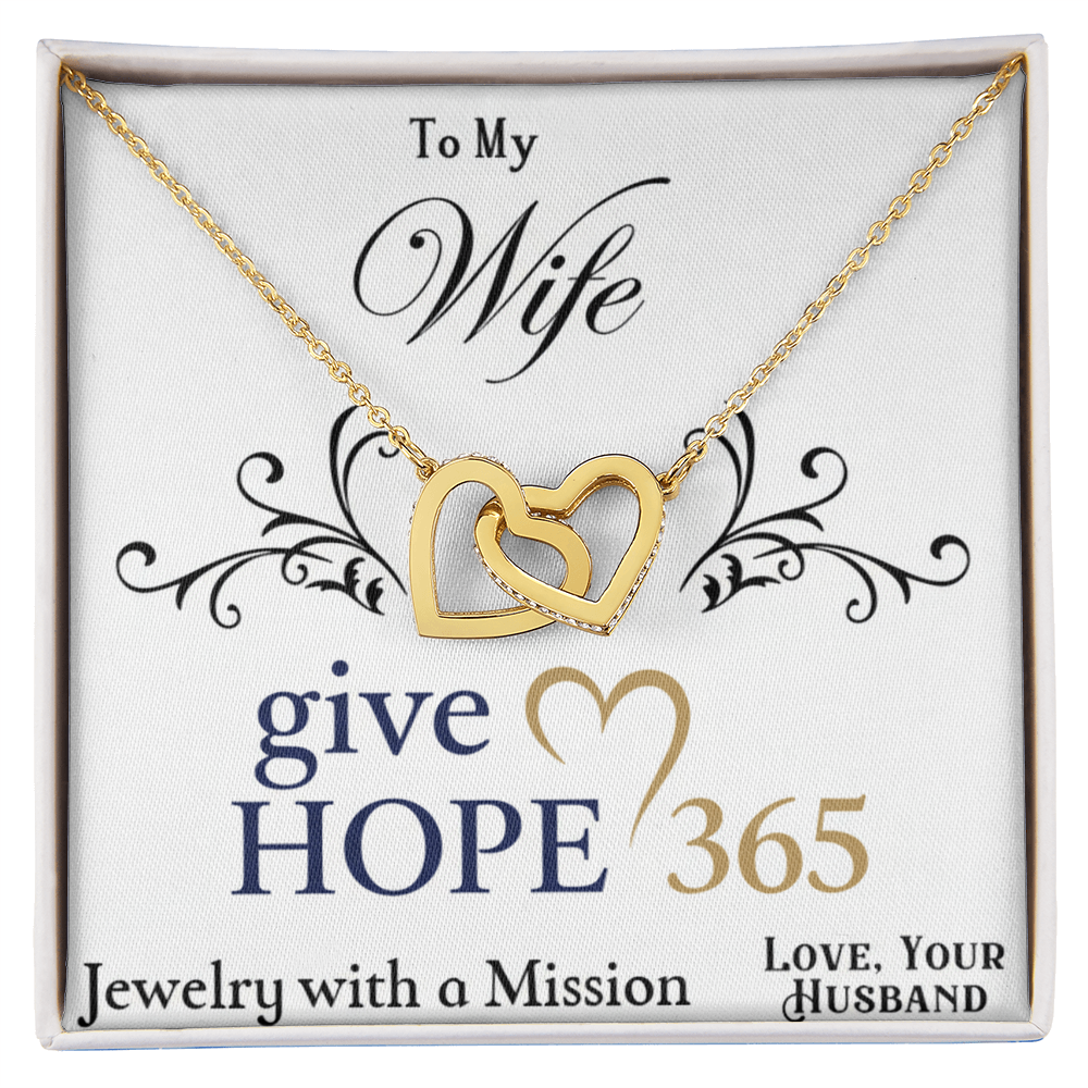 Give Hope Interlocking Hearts Necklace - My Wife