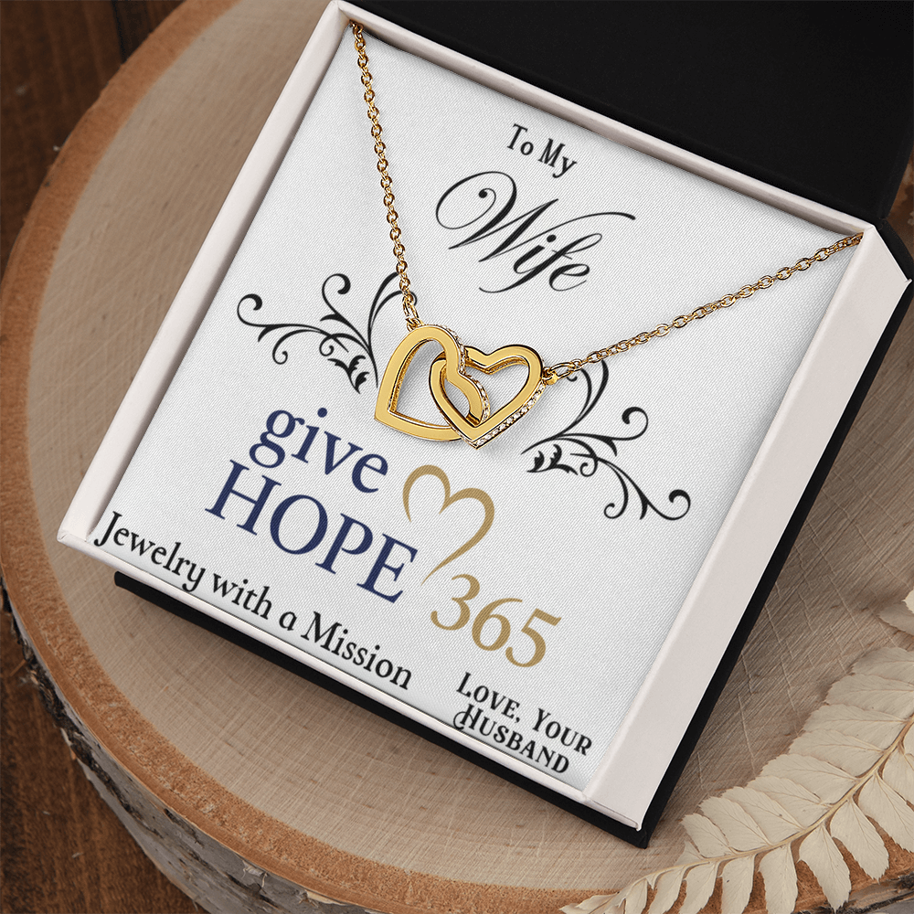Give Hope Interlocking Hearts Necklace - My Wife