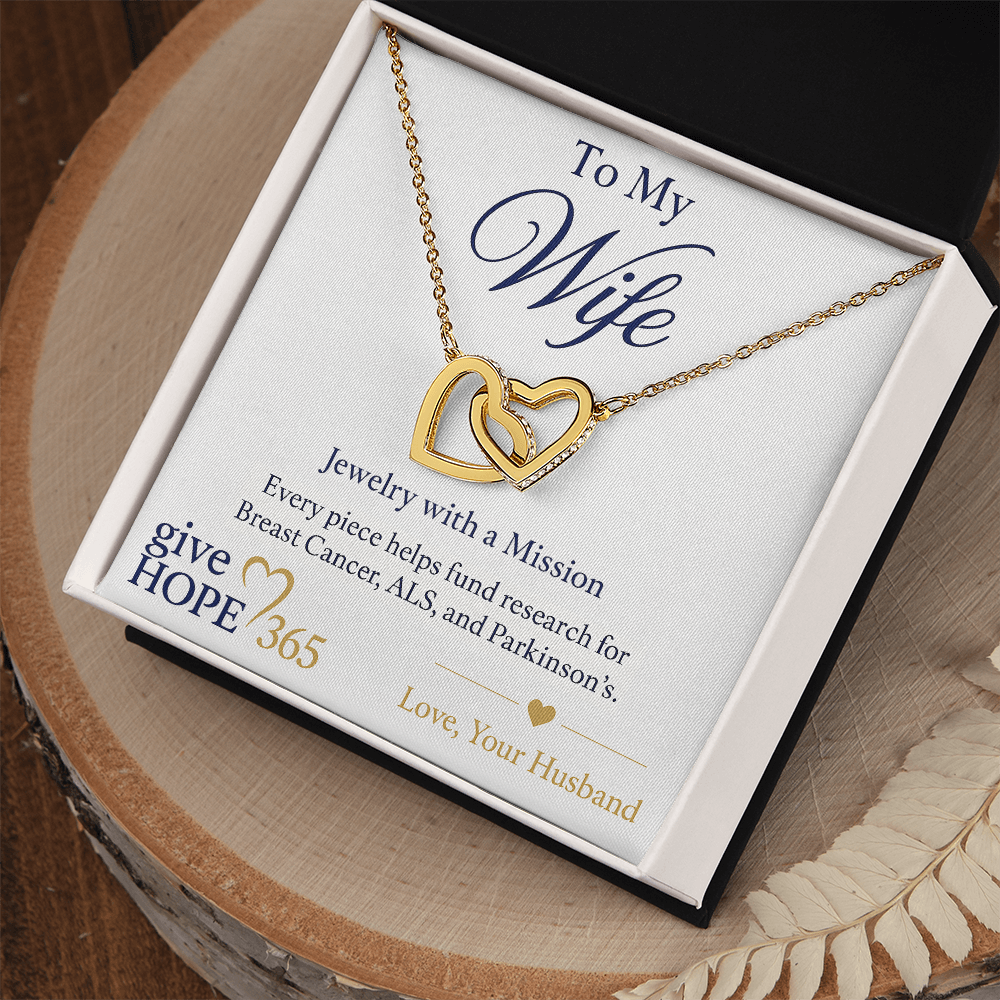 Give Hope Interlocking Hearts Necklace - My Wife
