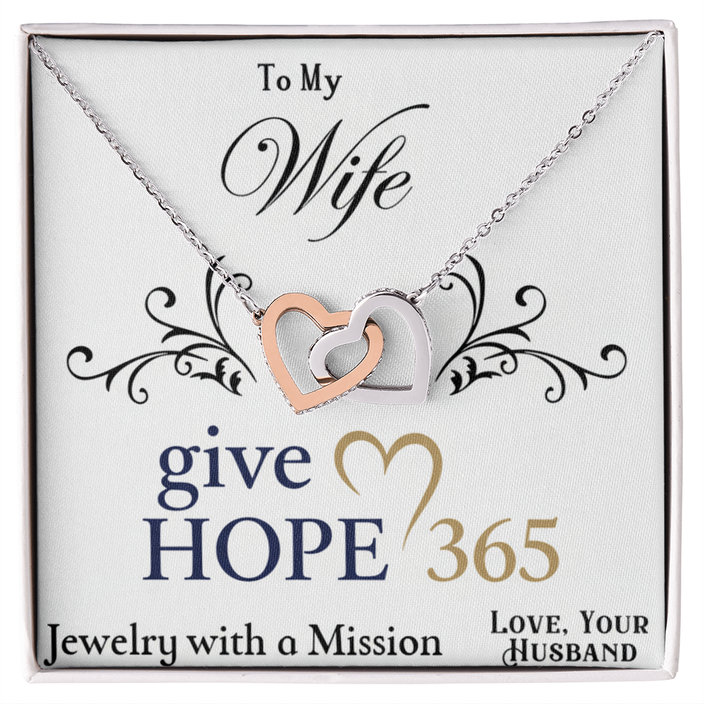 Give Hope Interlocking Hearts Necklace - My Wife