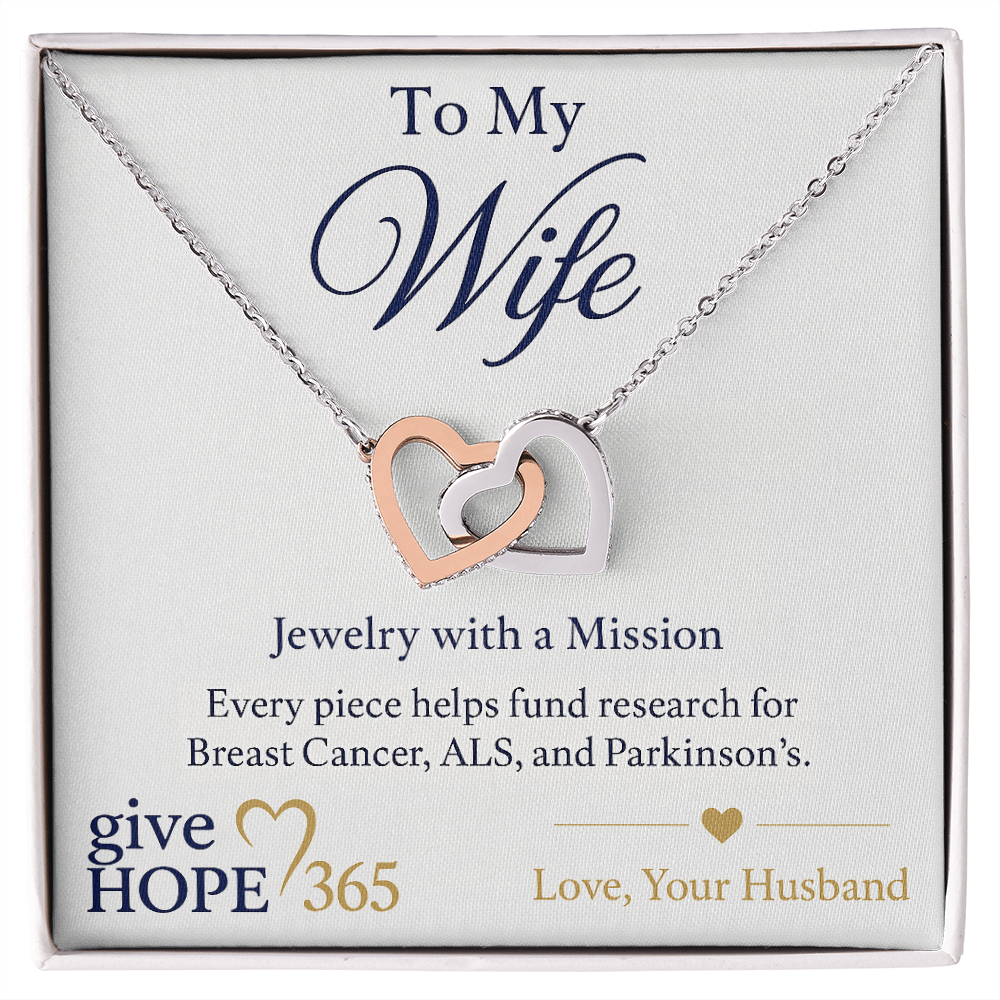 Give Hope Interlocking Hearts Necklace - My Wife