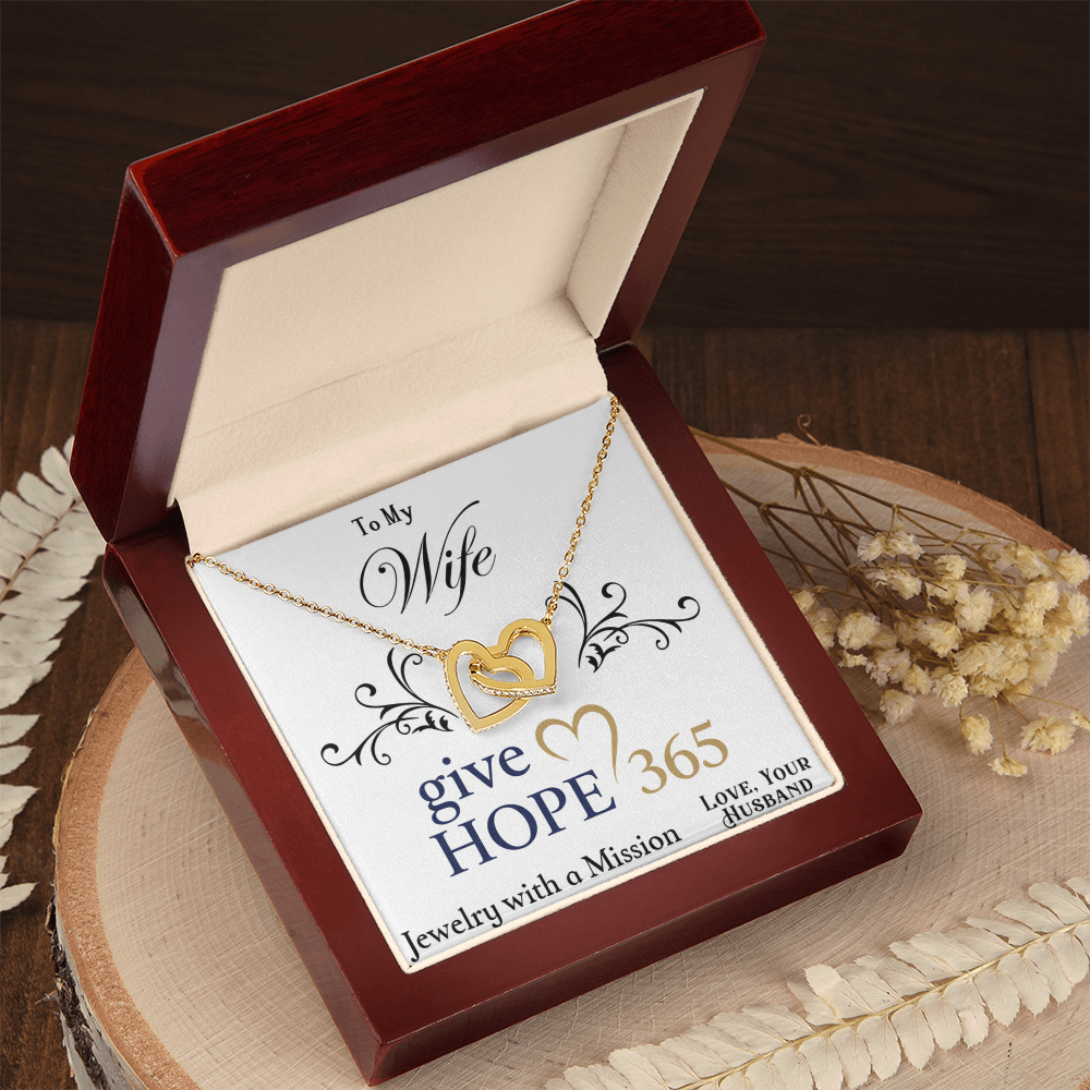 Give Hope Interlocking Hearts Necklace - My Wife
