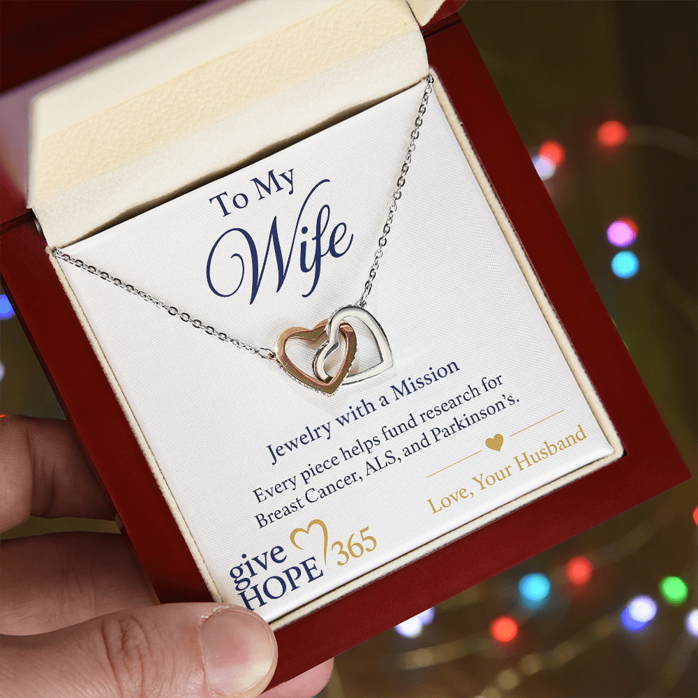 Give Hope Interlocking Hearts Necklace - My Wife