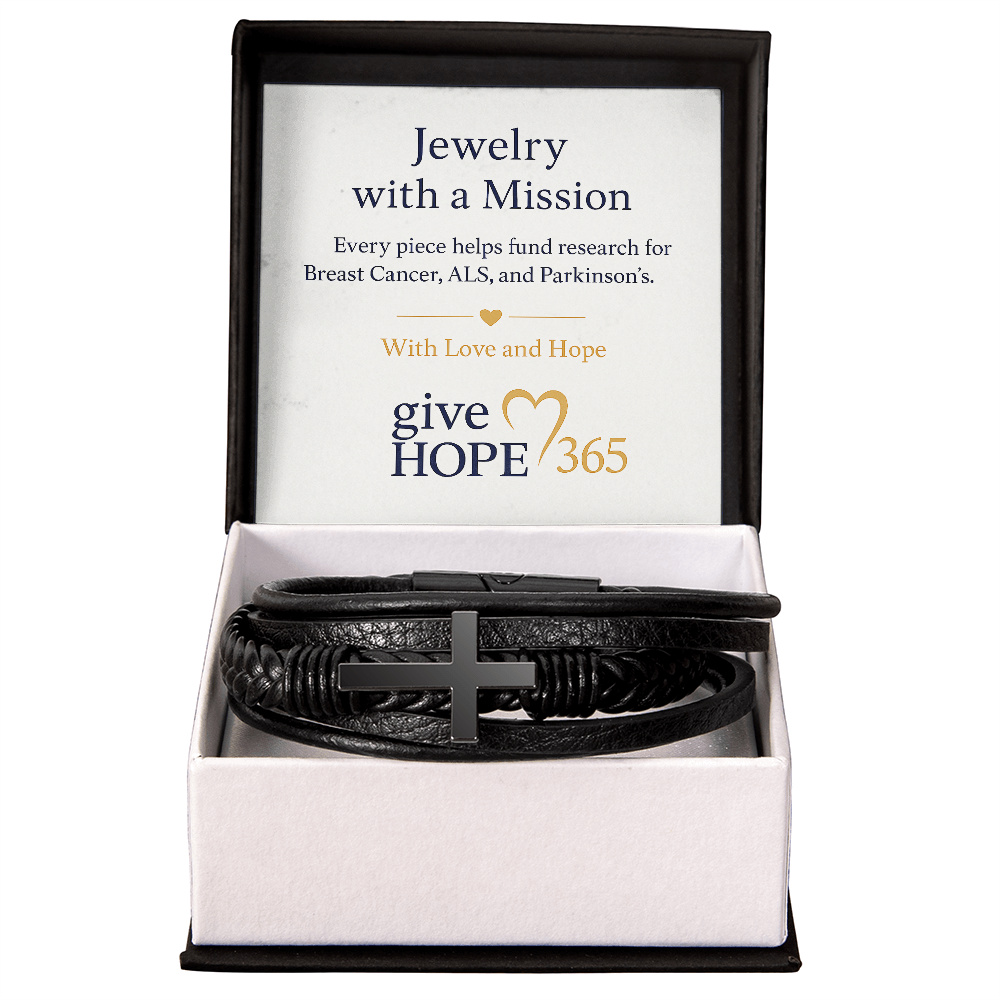 Give Hope Men's Cross Bracelet